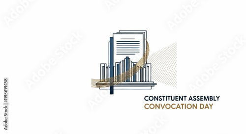 Constituent Assembly Convocation Day Document Cityscape building