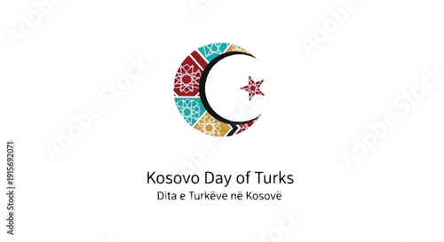 Kosovo Day of Turks with crescent moon and star Dita e Türkeve në Kosovë Turkish flag