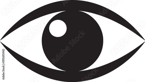Eye icon symbol graphic design element human eye illustration  simple black and white