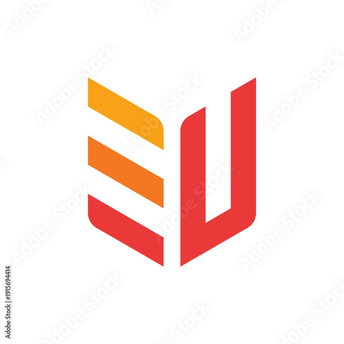 Minimalist Letter U monogram with a shield silhouette Symbolizes unity, universal security, and progress Great for urban planning, utility tech, and university branding