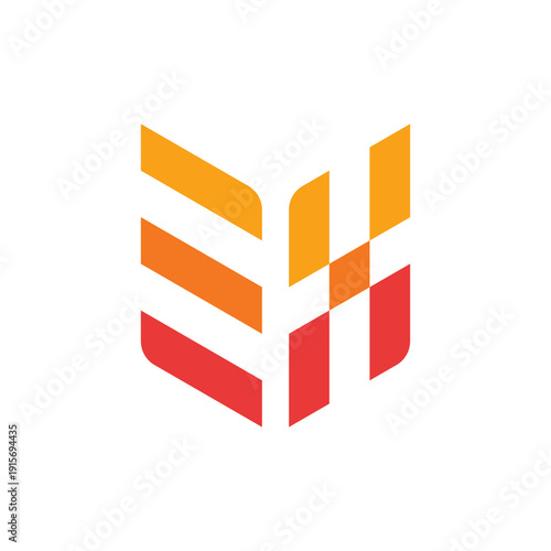 Futuristic Letter X shield logo with dynamic bars Represents excellence, X-factor, and cross-platform security Ideal for advanced tech, exploration, and data science