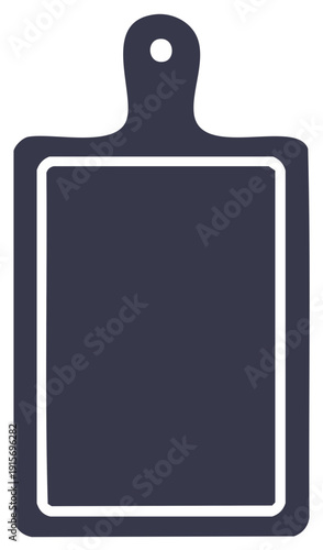 Modern Dark Cutting Board with Handle and Hanging Hole