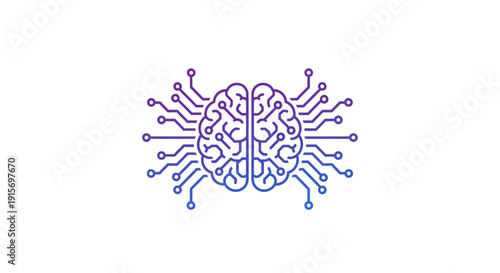 Human Brain Neural Network Illustration.