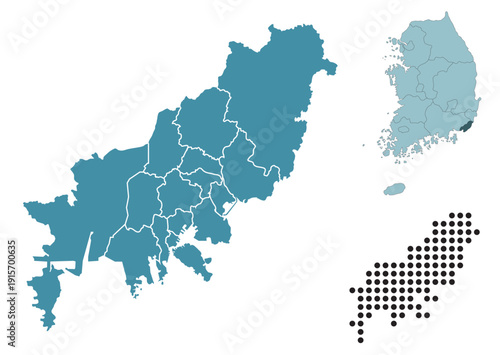 Set maps of Busan  Province