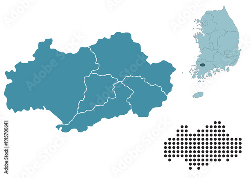 Set maps of Gwangju city