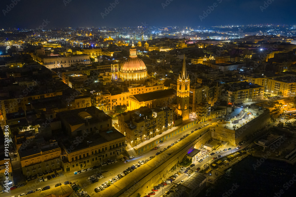 Fototapeta premium Basilica Sanctuary of Our Lady of Mount Carmel - Valletta, Malta