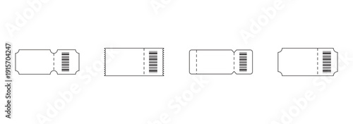 Coupon code symbol. Ticket icon set. Promo code icon collection. Discount Coupons or ticket icons. Vector illustration.