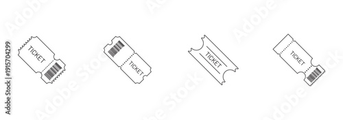 Coupon code symbol. Ticket icon set. Promo code icon collection. Discount Coupons or ticket icons. Vector illustration.