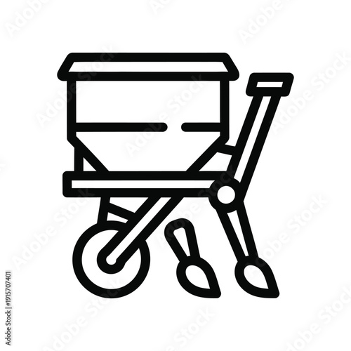 A wheelbarrow filled with construction material ready for transport on a worksite.