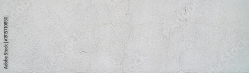 Panoramic white concrete scratched, white plaster wall surface for background