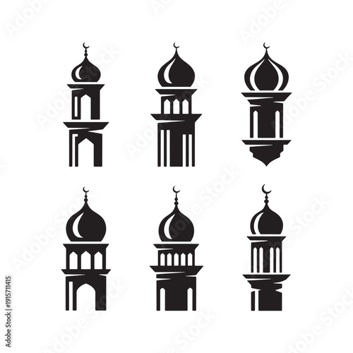 Ramadan kareem lantens  silhuoette vector 