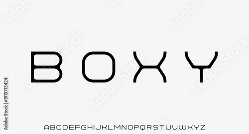 Modern Futuristic wordmark alphabet set vector for your brand