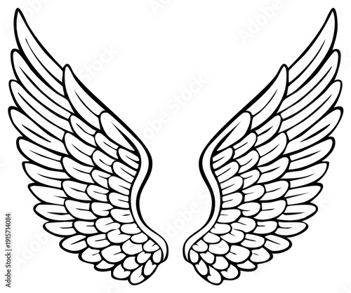 Majestic Angelic Wings Symbolizing Freedom Grace and Heavenly Presence