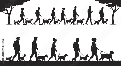 Children running silhouette icon set, outdoor activity illustration, vector graphic, playful sport symbol, flat vector