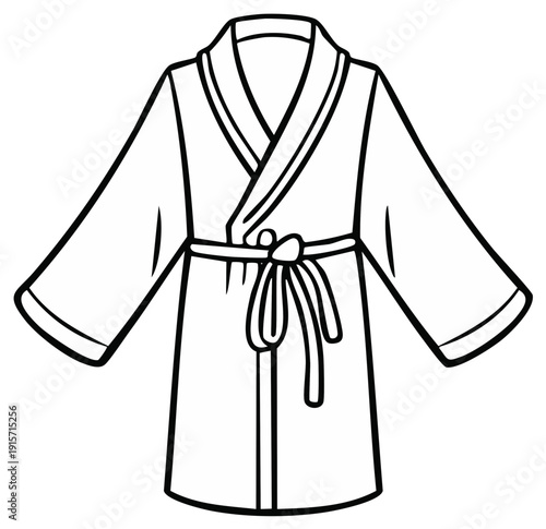 Outline of a bathrobe garment for relaxation and comfort