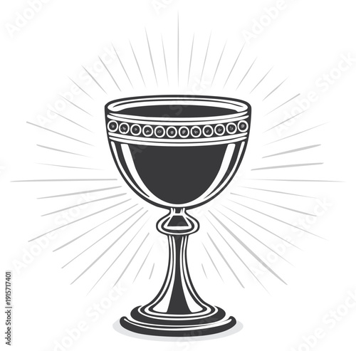 Mysterious Chalice Radiating Light and Ancient Symbolism