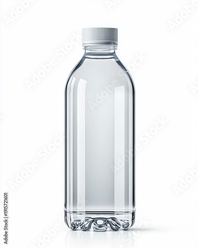 Wallpaper Mural Clear plastic water bottle stands upright on a plain background showing simplicity and utility in everyday life Torontodigital.ca