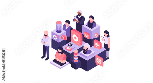 A joyful group of professionals celebrating success in a modern office setting, perfect for motivational content.