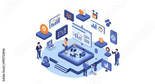 A joyful group of professionals celebrating success in a modern office setting, perfect for motivational content.