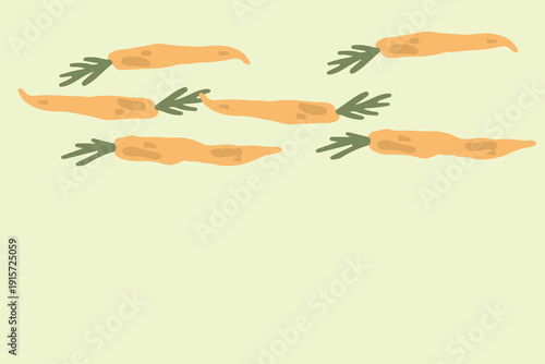 Art & Illustration Flat Vector Carrot and Zucchini Illustration Fresh Organic Vegetables Design