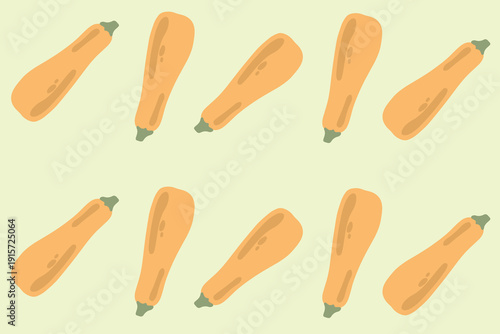 Art & Illustration Flat Vector Carrot and Zucchini Illustration Fresh Organic Vegetables Design