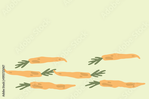 Art & Illustration Flat Vector Carrot and Zucchini Illustration Fresh Organic Vegetables Design