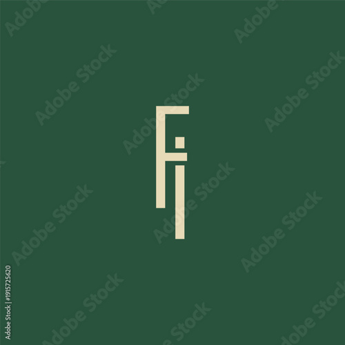 FI Monogram Logo Design With Modern Typography For Brand Identity And Corporate Use