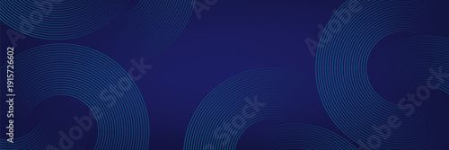 Abstract blue glowing geometric lines on dark blue background. Modern shiny blue circle lines pattern. Futuristic technology concept. Suit for cover, poster, banner eps 10.