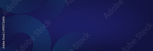 Abstract blue glowing geometric lines on dark blue background. Modern shiny blue circle lines pattern. Futuristic technology concept. Suit for cover, poster, banner eps 10.