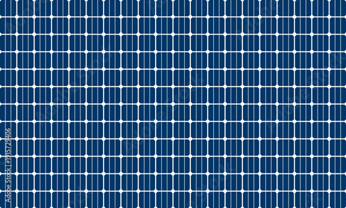 Modern solar panel background with photovoltaic cells in perspective view. Renewable energy and sustainable technology concept.