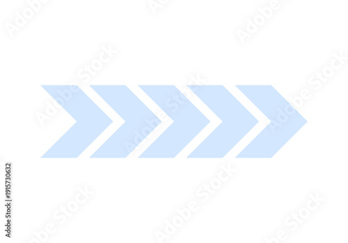 Large blue arrow. Vector illustration.