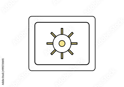 Safe deposit icon. Vector illustration.