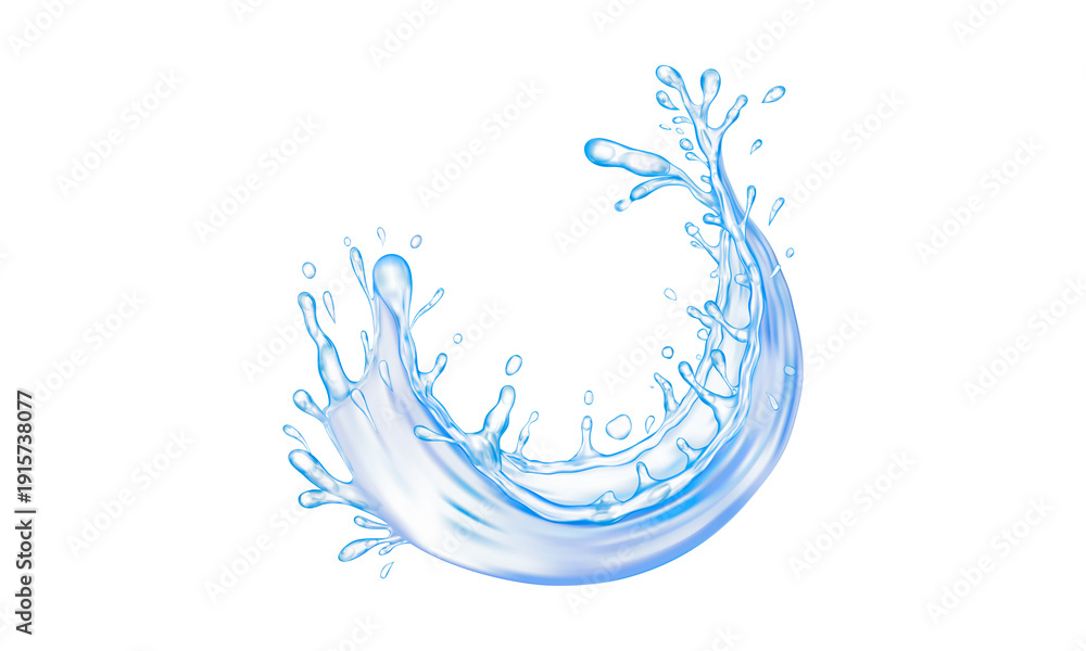 Obraz premium Circular Water Splash Ring