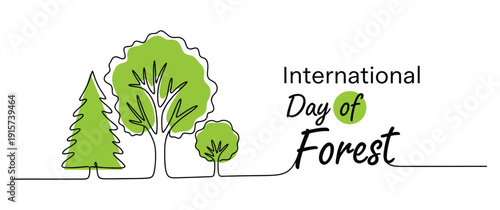 International day of forests  with trees