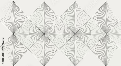 Geometric pattern of diamond shapes with layered lines creating a 3D effect viewed from directly above