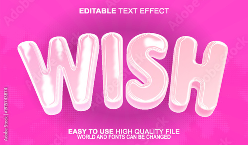  Wish Dream Hope Desire Magic Vector Fully Editable Smart Object Text Effect