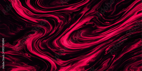 A vibrant red abstract background features a smooth flowing wave of silk fabric with a soft satin texture and elegant light curves for a modern wallpaper design