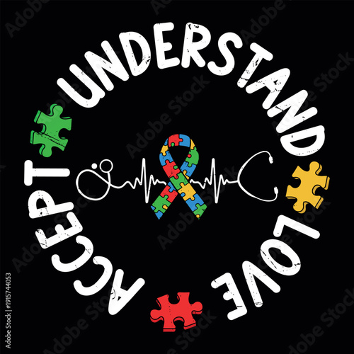 Nurse Lover Funny Autism Awareness T-shirt Design