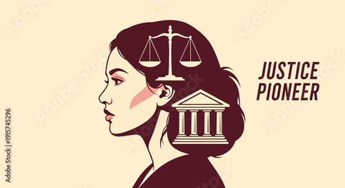 Empowered woman symbolizing justice and equality in modern society