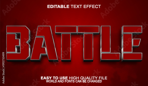  Battle War Fight Combat Vector Fully Editable Smart Object Text Effect