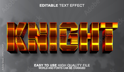  Knight Armor Sword Shield Medieval Warrior Vector Fully Editable Smart Object Text Effect
