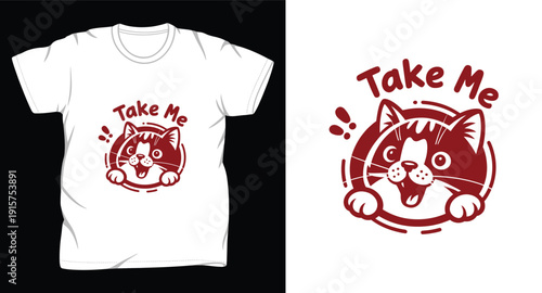 cat graphic vector art t-shirt design print template