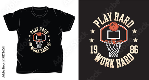 basketball graphic vector art t-shirt design print template