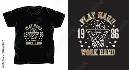 basketball graphic vector art t-shirt design print template