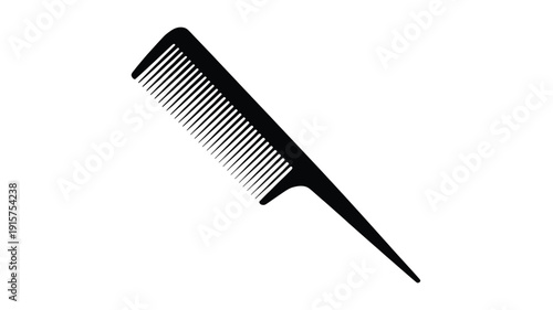 Black wide-tooth comb for hair care and styling