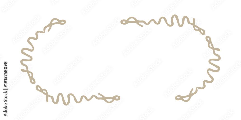 Naklejka premium hand drawn wavy frame