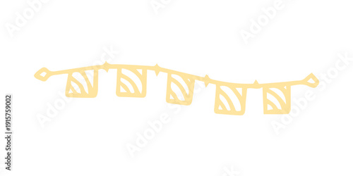 hand drawn party flags