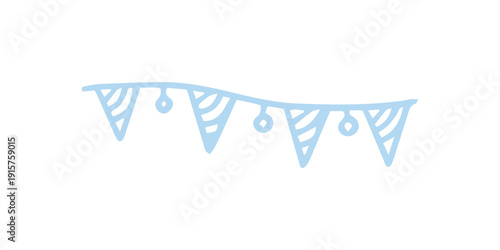 hand drawn party flags