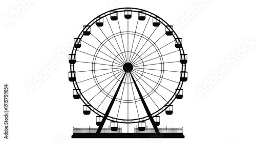 Large Ferris wheel with enclosed cabins at an amusement park