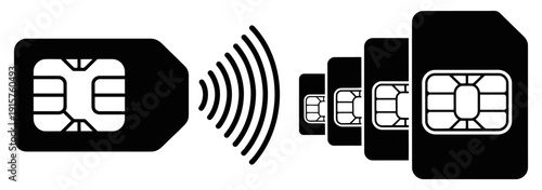 Sim card transmitting signal to multiple receiving cards